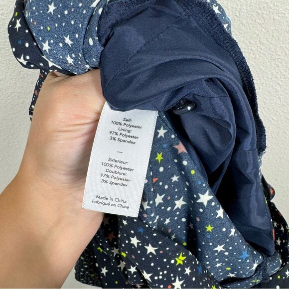 Likely Galaxy Ryerson Romper Navy Blue Star Print Tie Front Multicolor Size 2 - Picture 10 of 11